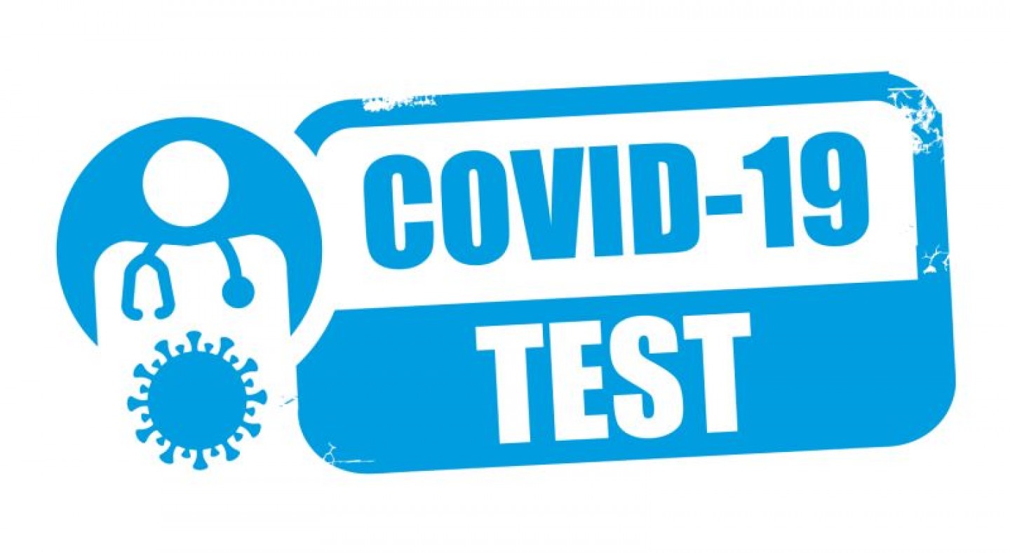 Testing for COVID-19 vector illustration rubber stamp
